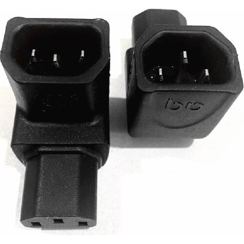 Audio Accessorie 90/1 90/2 Gold Plated Power Plug IEC Connector Right Angle Adapter