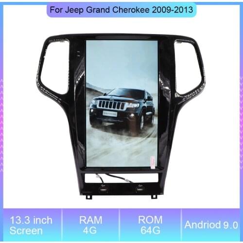 Tesla Screen 13.3'' Andriod 6.0 Car Radio DVD Player For Jeep Grand Cherokee 2009-2013 Stereo GPS Navigation Multimedia Player