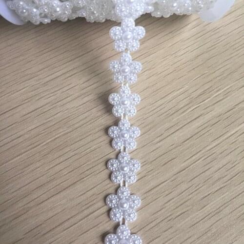 DIY 1 yards 13mm Plum Blossom Flower ABS imitation pearl DIY Flower Jewelry wedding decorate -D240