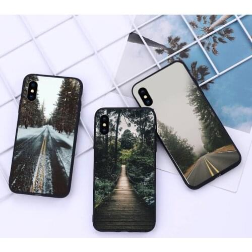 Travel landscape road pattern Phone Case for iPhone 11 12 mini pro XS MAX 8 7 6 6S Plus X 5S SE 2020 XR