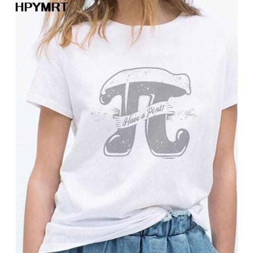 Fun graphics π=3.14 Print Women Tshirt Summer Harajuku T Shirt Clothes Short Sleeve T-shirt Aesthetic Tops Tee Female Streetwear