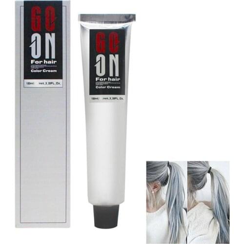 100ml Fashion Hair Cream Unisex Smoky Gray Punk Style Light Grey Silver Permanent Hair Dye Color Cream Girls Beauty Hair Colors
