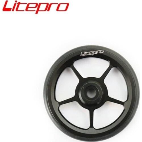 Litepro Folding Bike Easy wheel For Brompton Bike Rear Rack Sliding Wheel Bearing Aluminum Alloy Wheel Cycling Accessories