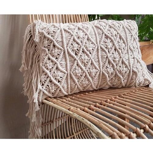 Macrame cushion cover Bohemian throw pillow cover / wedding decorative cushion sham custom size and color