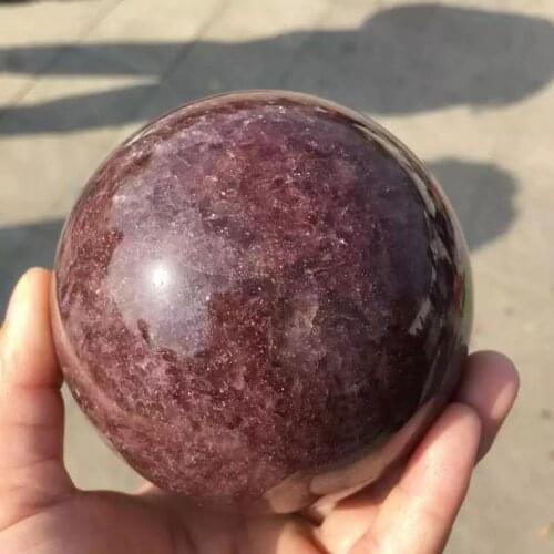 MOKAGY Natural Strawberry Quartz Healing Crystal Ball for Decoration 90mm-100mm 1PC