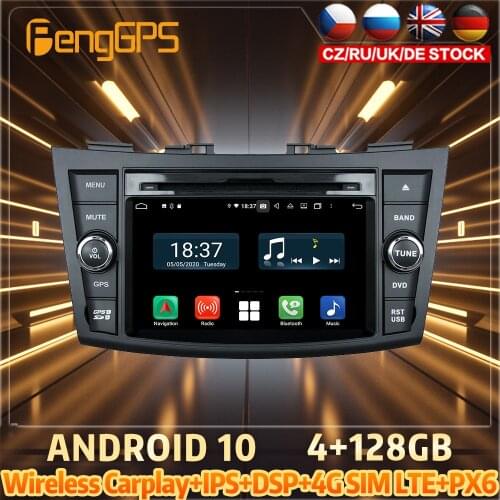 128G Android10 PX6 DSP For SUZUKI Swift 2011 2012 Car DVD GPS Navigation Auto Radio Stereo Video Multifunction CarPlay HeadUnit