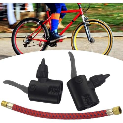 MTB Road Bike Bicycle Tire Pump Air Inflator Tube with Dual Head Valves Adapters