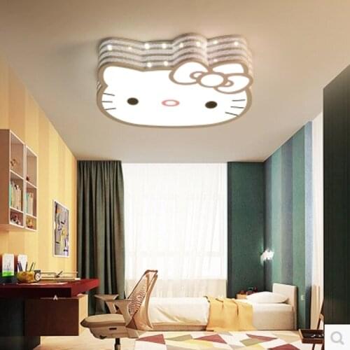New cute pink childrens light LED girl room eye cartoon lamp wrought iron bedroom ceiling lamp led lighting fixture led lamps
