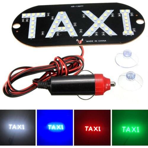 NEW Cigarette Lighter LED Car Windscreen Cab Indicator Taxi Lamp Suction Sign Light