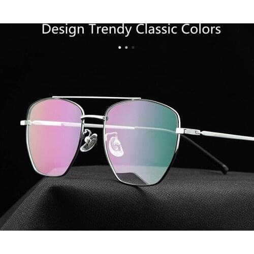 Pure Titanium Aviation Optical Glasses Frame Men Myopia Prescription Eyeglasses Male Pilot Double Beam Design Eyewear Brand