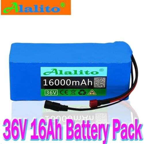 Original 10s4p 36V16AH Electric Bike Battery Built in 20A BMS Lithium Battery Pack 36 Volt with 2A Charge Ebike Battery with BMS