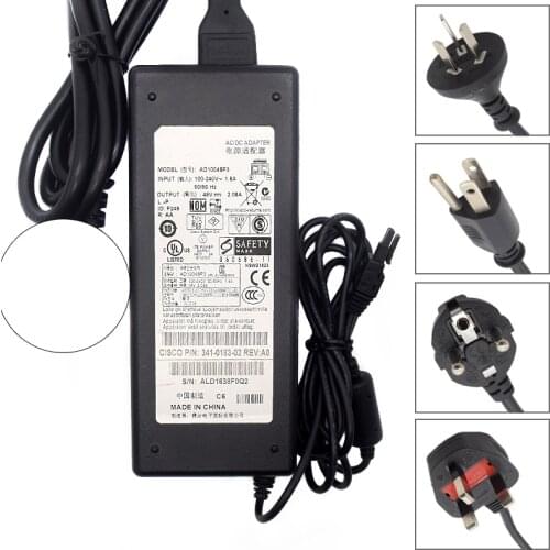 For Genuine 341-0183-01 Cisco ASA5505 ASA5505-PWR-AC Cisco AD10048P3 Power Supply AC Adapter - Used