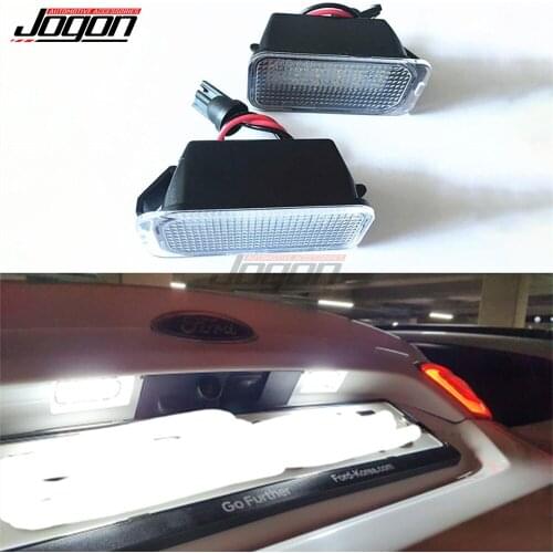 2pcs White Car LED Number License Plate Light For Jaguar XF X250 2007-2015 XJ X351 Turn Signal Lamps Indicator Accessories