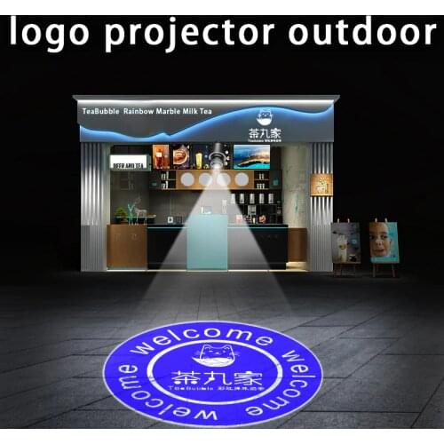 Custom Led Hd Indoor Door Head Projector Outdoor Waterproof Rotating Advertising Image Projection Lamp Gobo Logo Projector