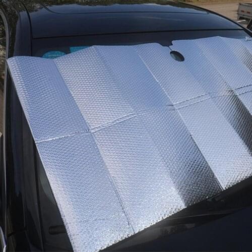 Dropshipping!Car Sunshade Heat Protection Foldable Aluminum Foil Vehicle Front Gear Shade for MPV Dust Protector Heat Sun Shade