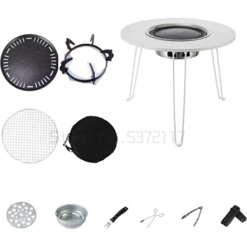 Courtyard folding charcoal Korean outdoor household barbecue stove household charcoal portable barbecue table