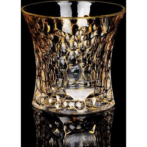 Old Fashioned Whiskey Glass Trace Golden Crystal Drinking Glasses Chivas Wine Cup Bar Vasos De Cristal Verre A Vin Vidro Tumbler