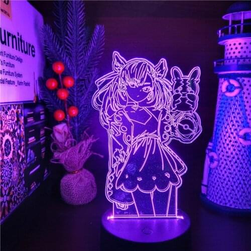 3d LED Light Pokemon Sword and Shield Marnie Morpeko Led Night Light for Kids Children Birthday Gifts Game Pokemon GO LED Light