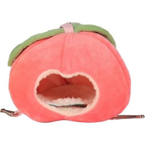 Warm Soft Plush Birds Bed Hamster House Hut Hanging Cage Hamster Parrot Hammock Hamster Hanging House With Chain Pet Supplies