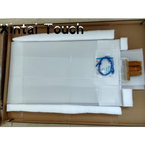 On sale! 43" dual interactive transparent capacitive touch foil Film through glass window shop for touch kiosk, table etc