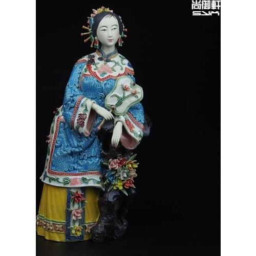 Shiwan doll designer boutique people ladies ornaments potpourri pottery gift gift to send foreigners