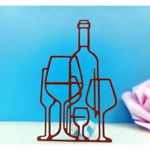 Wine Glass Metal Cutting Dies Scrapbooking Embossing Folders For DIY Album Card Making Craft Stencil Greeting Photo Paper