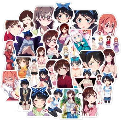10/30/50PCS Cartoon Anime Cute Rental Girlfriend Waterproof Graffiti Laptop Suitcase Skateboard Toy Decoration Sticker Wholesale