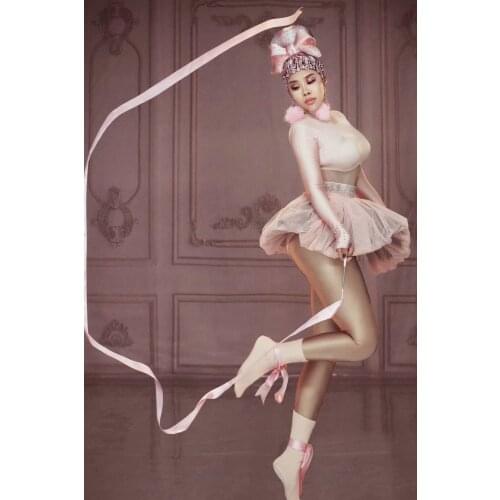 Women singer dancer stage show wear Party shiitake skirt gogo costume