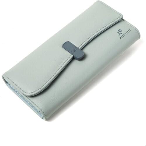 Women Luxury Long Hasp Ruffle Wallets Alphabet Leaves Decoration Coin Purses Ladies Money Pocket Card Holder Phone Clutch Bag