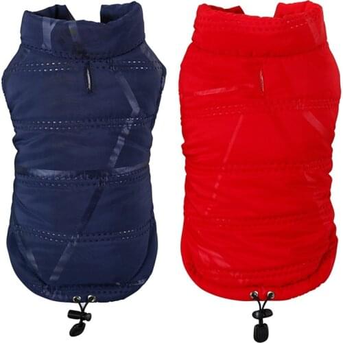 Pet Dogs Cats Winter Clothes Padded Vest Coat Puppy Warm Down Fleece Polyester Jacket Chihuahua French Bulldog Waterproof