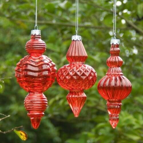 Golden glass painted balls Christmas tree decorations Glass crafts Kindergarten Christmas glass pendants
