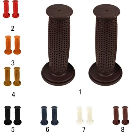 1 Pair of 22mm - 24mm Universal Motorcycle Retro Handlebar Handle Bar Grips