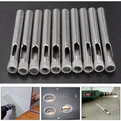 10Pcs Diamond Holesaw 7mm Drill Bits Drilling Tool Hole Saw Ceramic Tile Glass Slate Porcelain Marble For Power Drill