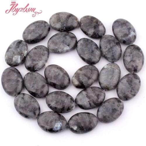 13x18mm Smooth Oval Black Larvikite Beads Natural Stone Beads For DIY Necklace Bracelet Earring Jewelry Making 15" Free Shipping