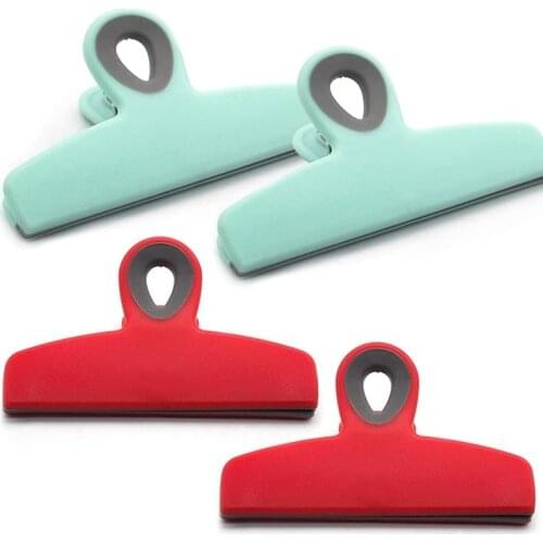 Chip Bag Clips for Food Large Heavy Duty Bag Chips Set for Kitchen Storage with Air Tight Seal Grip 4 PCS