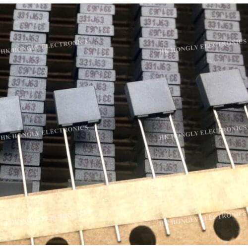 100PCS 104K63 0.1UF 104 100NF 63V P=5mm Film Capacitor