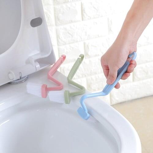 Bathroom Cleaing Accessories Toilet Cleaning Brush Portable Toilet Brush Corner with Bending Handle Scubber Curved Cleaing Tools