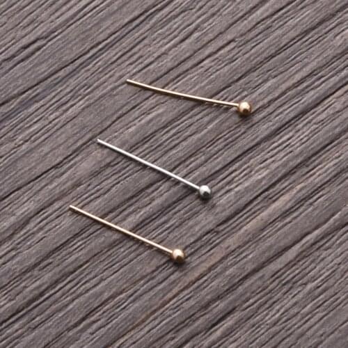 Hot-1000PCs KC Gold/Gold/ Silver Plated Ball Head Pins&Needles Sewing 0.5x16mm Jewelry Findings tools Handmade Accessories