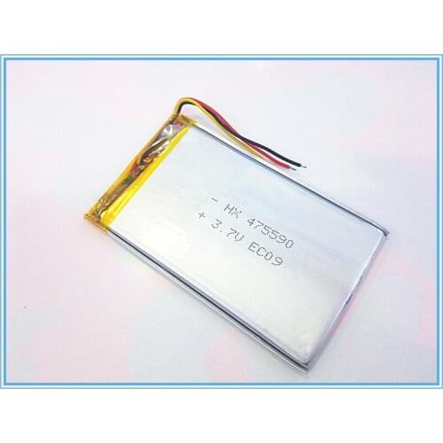 Free shipping 3.7 v lithium polymer battery 3000 mah 475590 mobile power supply tablet 7 'tablet