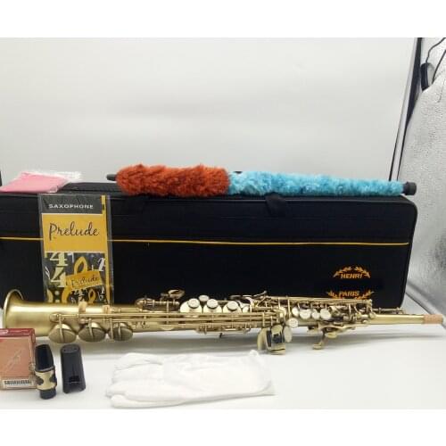 Brand MFC Soprano Saxophone Reference 54 Antique Copper Simulation B-flat Soprano Sax R54 Bronze Case Mouthpiece Reeds Neck