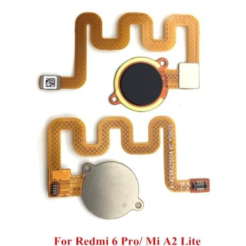 Fingerprint Sensor Scanner Home Return Key Menu Button Touch ID Flex Cable Ribbon for Xiaomi Redmi 6 Pro / Mi A2 Lite