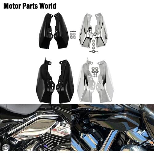 Motorcycle Mid-Frame Air Deflector Heat Shield Black/Chrome For Harley Touring Electra Road Street Glide Classic CVO 2009-2019