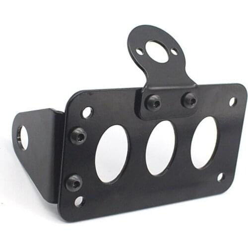 Motorcycle License Plate Holder Side Mounted Tail Light Frame Retro Motorcycle Accessories for Sportster Cruiser Bobber