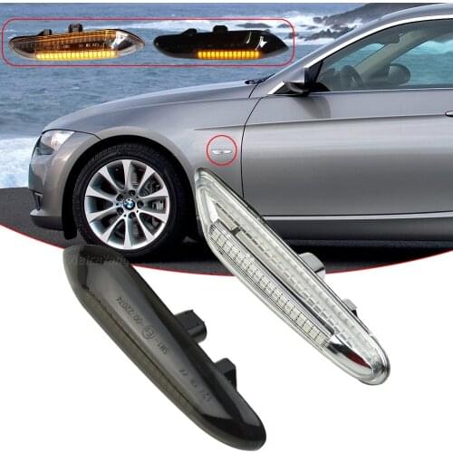For BMW E46 E60 E61 E90 E91 E81 E87 E82 E88 E83 E84 E92 E93 X3 X1 Crystal LED Turn Signal Side Marker Light Dynamic Indicator