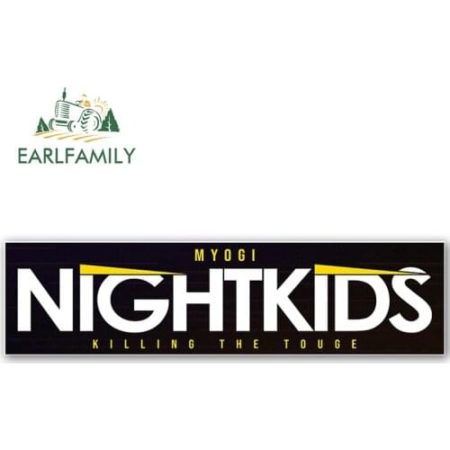 EARLFAMILY 13cm x 3.4cm NIGHTKIDS Slap Car Sticker and Decal Refrigerator Trunk Windows Auto Waterproof Car Accessories