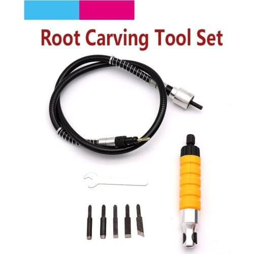 Electric Carving Knife Chisel Woodworking Handle Flexible Shaft Chisel Carved Wood Furniture Carpentry Root Carving Tools