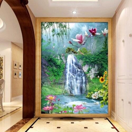 Dropship Photo Wallpaper Landscape Scenery Painting Arcade Background Decorative Painting Wallpaper Lobby Wallpaper Custom Mural