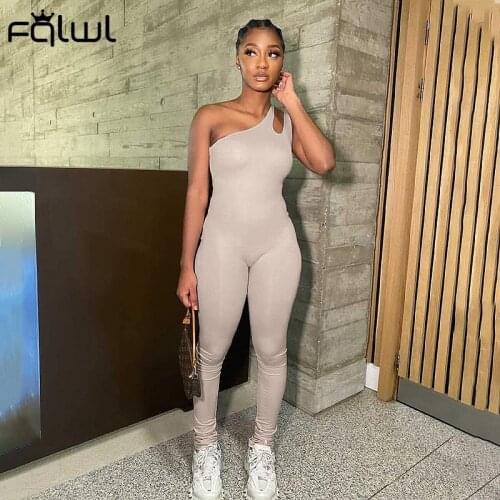 FQLWL Streetwear White Black Summer Bodycon Jumpsuit Women Backless Sleeveless Sexy Jumpsuits Female One Piece Outfit Women 2021