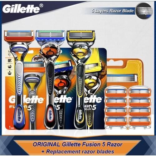 Gillette Fusion 5 Original Fusion Proglide Proshield Shaving Safety Razor With Replaceable Blades Cassettes For Men Shaving Hot