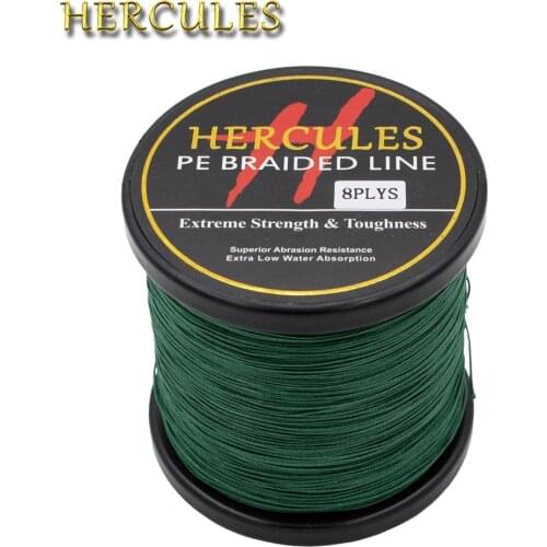 Hercules PE Braided Line for Fishing 150LB Pesca Green 100M 300M 500M 1000M 1500M 2000M Sea Saltwater 8Strands Carp Fishing Cord